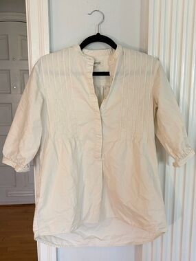 Madewell Cream Pintuck Popover Tunic
